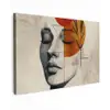 Vrouw - Botanisch - Oranje - Kunst - Modern canvas 2cm klein -z3d