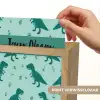 Dinosaurus - Blauw - Bladeren - Voetafdrukken Light Box met kabel (Kinderlampje) klein -USP_websiteprintNL