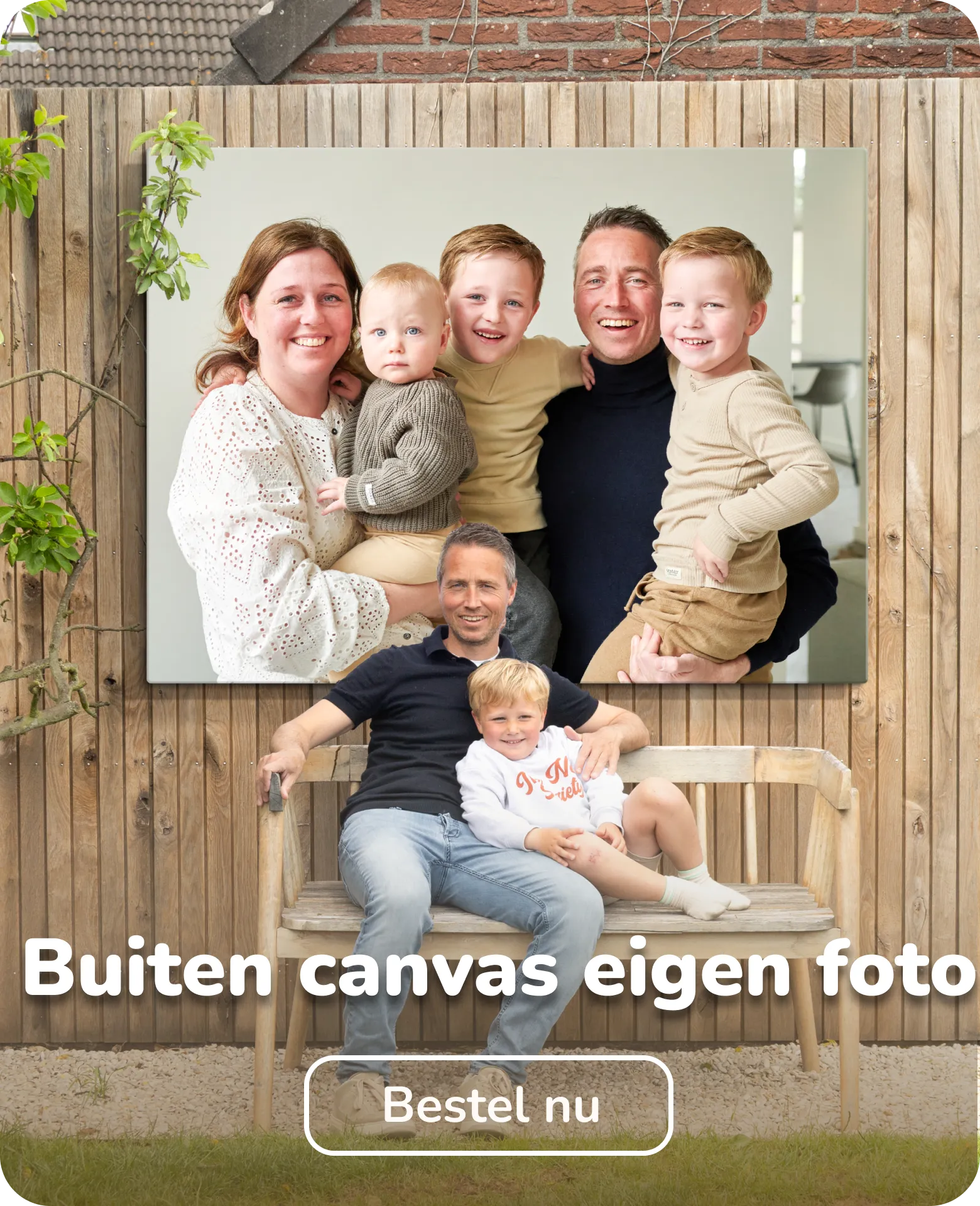 Buiten canvas eigen foto
