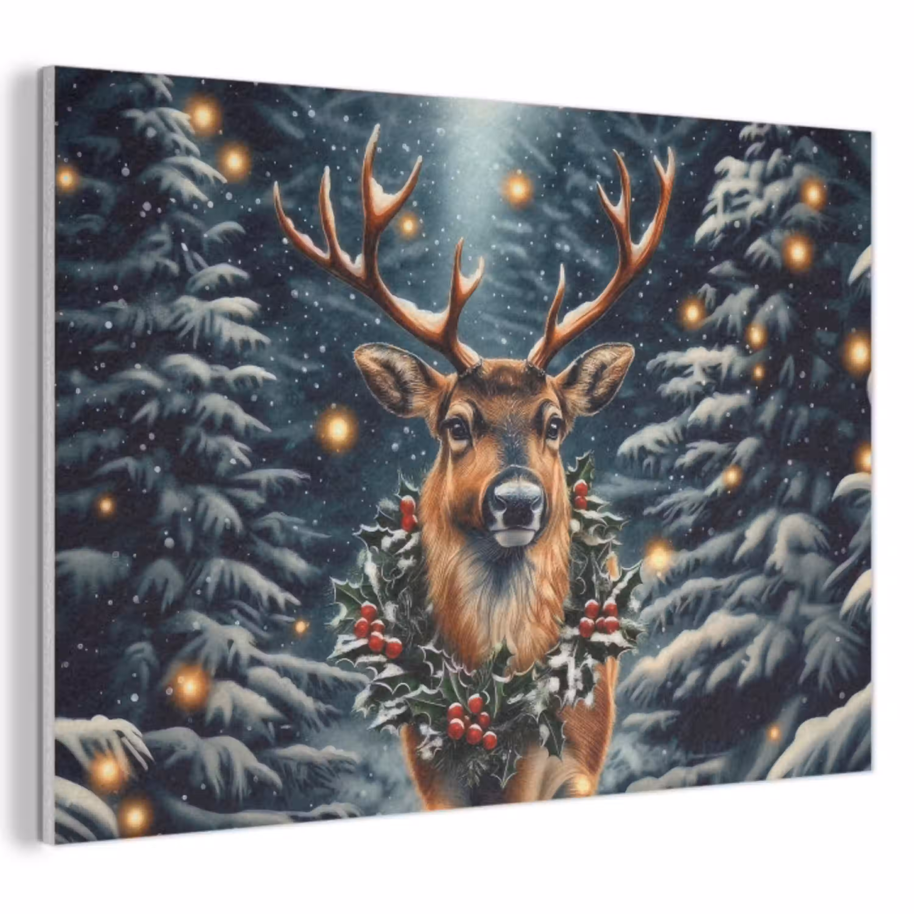 Kerst - Magie - Bos - Kleurrijk PET vilt klein -3d
