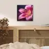 Roze - lelie - Dauwdruppels aluminium wit klein -sfeer3