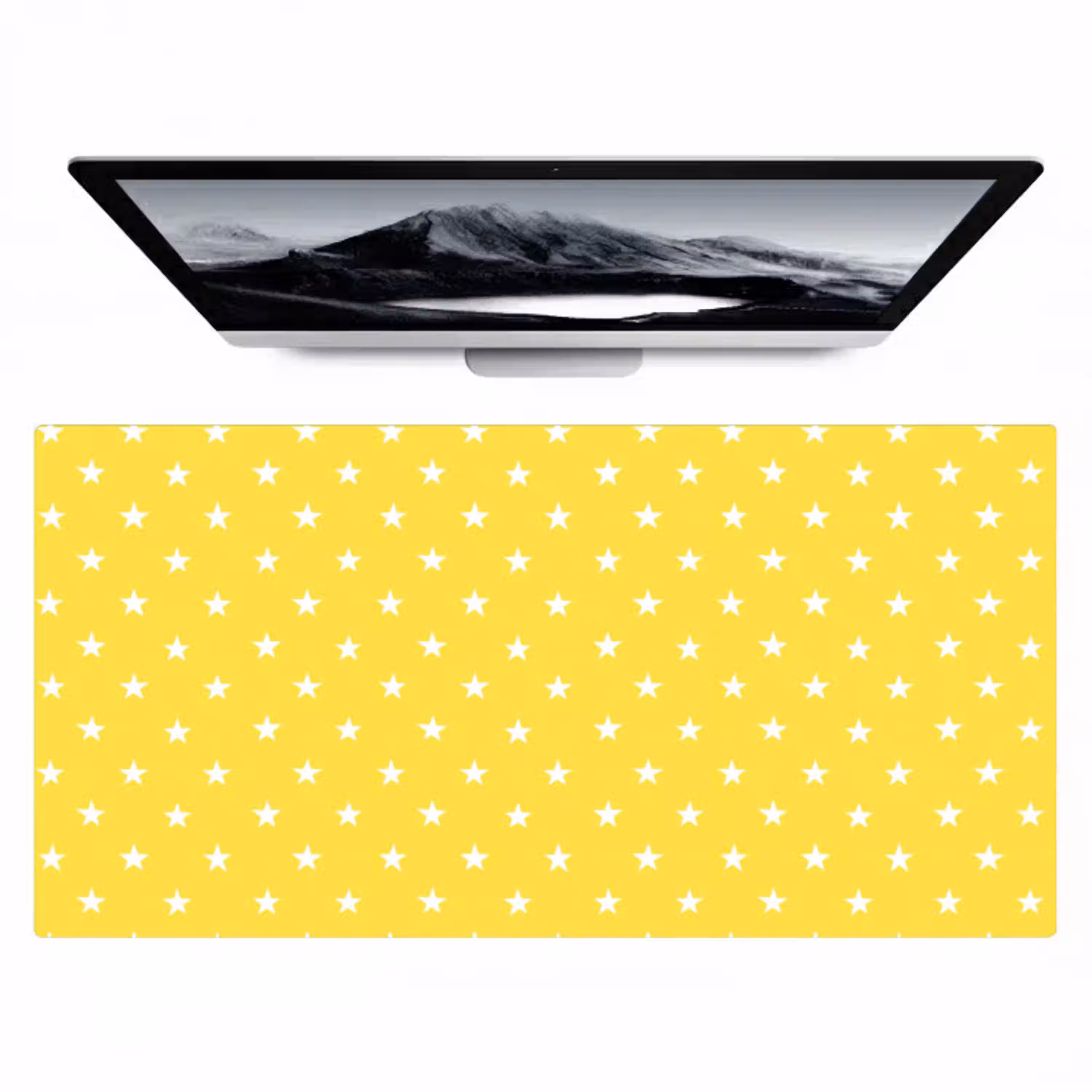 Sterren - Patroon - Minimalistisch - Geel Muismat XXL klein 681 -zzz3d