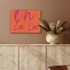 Oh la la - Oranje - Roze - Grafisch PET vilt klein -sfeer4