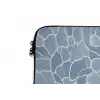 Abstract - Blauw - Bladeren laptophoes neopreen klein -detail