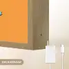 Hamburger - Oranje - Neon - popart Light Box met batterij (Wandlamp) middel -USP_websiteoplaadbaarNL