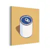 Blikje - Minimalistisch - Blauw - Illustratie aluminium wit klein -3d