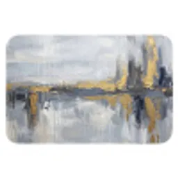Abstract - Structuur - Goud - Grijs - Modern Badmat klein -3d