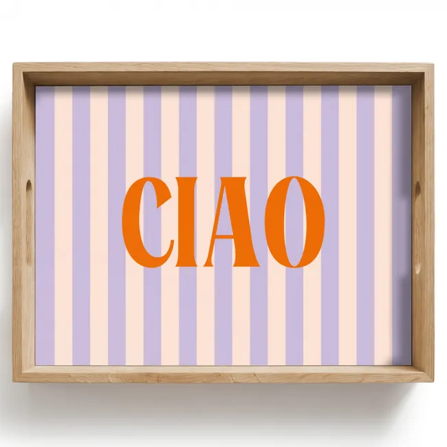 Dienblad - Ciao - Quote - Pastel - Strepen
