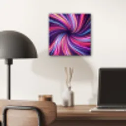 Abstract - Swirl - Futuristic - Neon aluminium wit klein -sfeer5