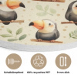 Toekans - Exotisch - Kleurrijk Akoestische PET Vilt - Rond klein 838 -closeup_DE