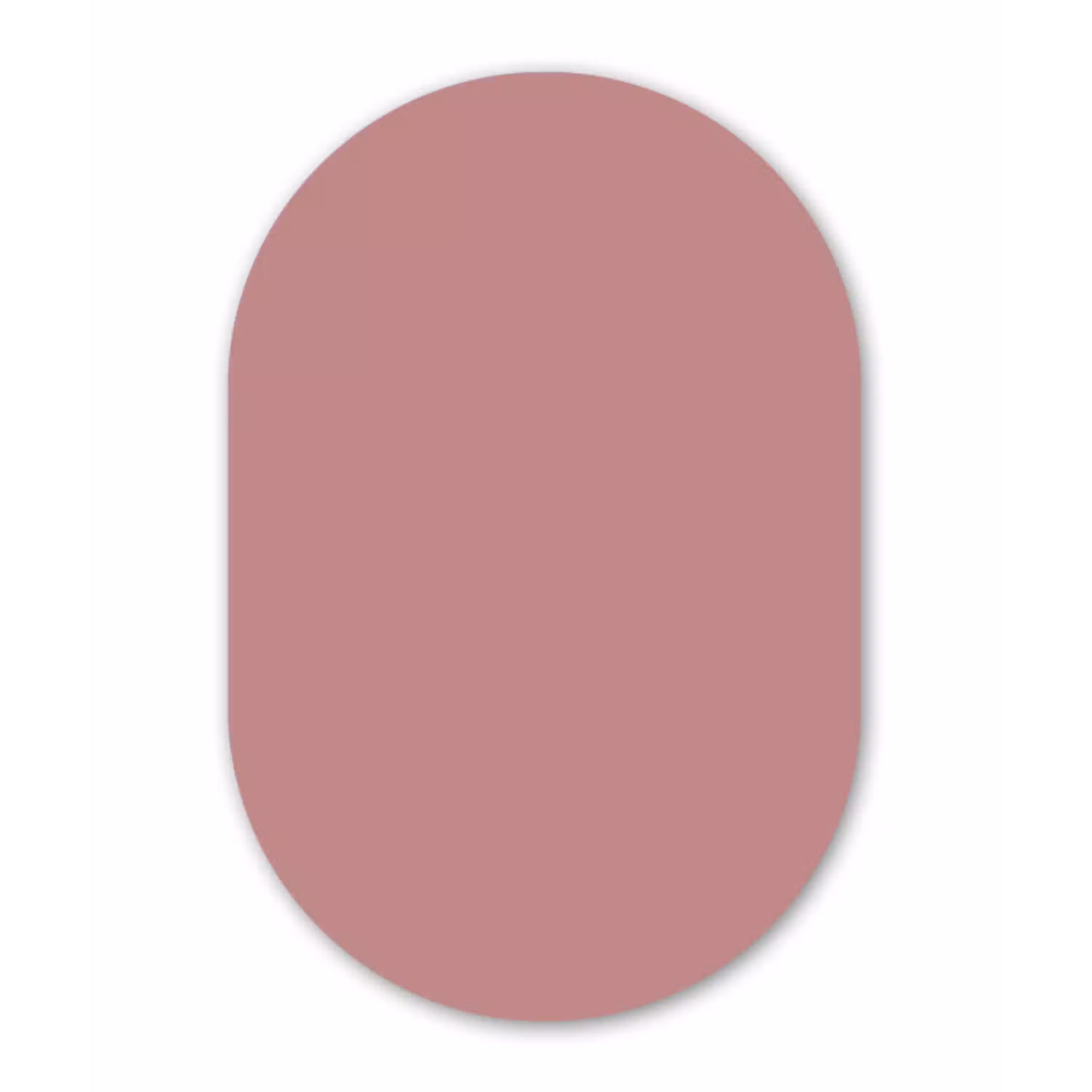 Dusty - Rose - Roze Wandcirkel Ovaal Aluminium middel 839 -3d