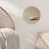 Lepel - Rijst - Hout - Beige Akoestische PET Vilt - Rond klein -sfeer4