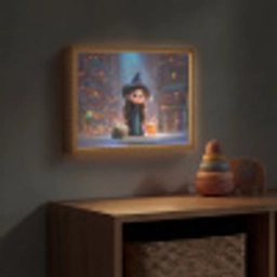 Tovenares - Magie - Toverstaf - Sterren Light Box met batterij (Wandlamp kind) middel -sfeer5_kind