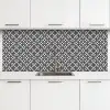 Zwart - Geometrie - Design keuken achterwand 2 middel 871 -3d