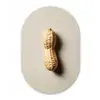 Pinda - Ruw - Beige Wandcirkel Ovaal Glas middel -3d