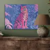 Tijger - Roze - Bladeren - Jungle PET vilt klein -sfeer2