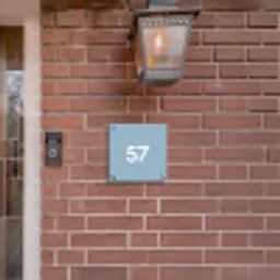 Effen - Lichtblauw - Traditioneel Naambord Vierkant klein -sfeer7-XS