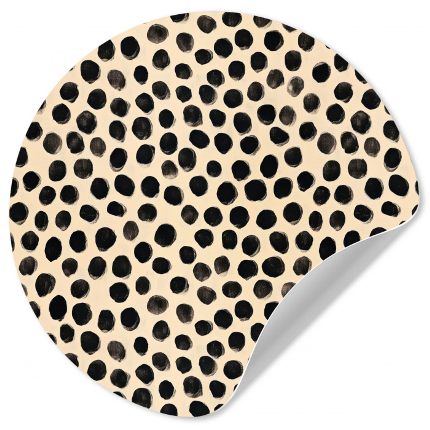 Stippen - Patroon - Zwart Wandcirkel behangsticker klein 186 -3d