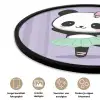 Panda - Paars - Sierlijk - Kawaii Fotolijst rond zonder passe partout klein -closeup_NL