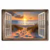 Doorkijk - Strand - Duinen - Zonsondergang Placemat vinyl groot -zzsfeer1_Kitchenyeah-website