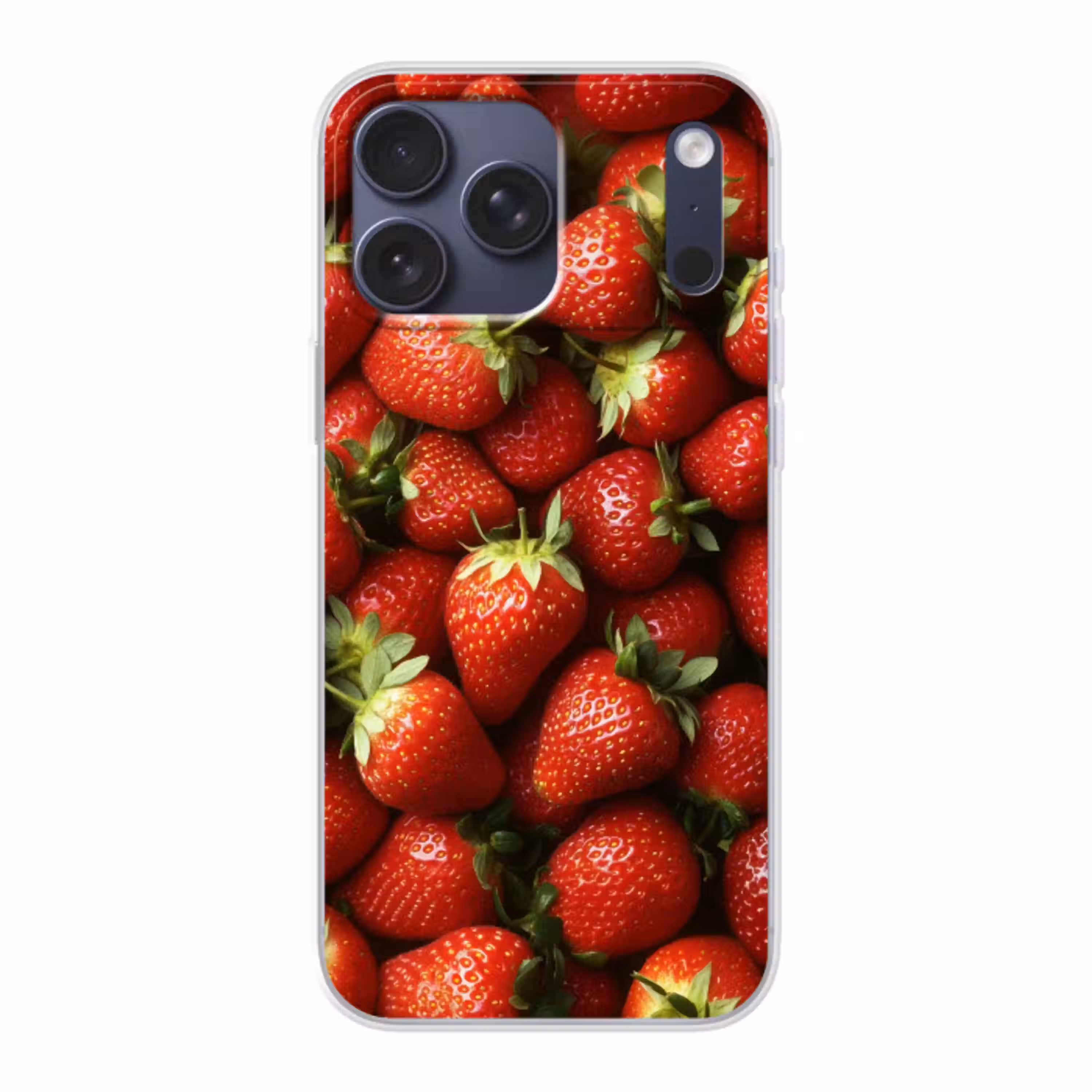 Aardbei - Fruit - Rood Telefoonhoesje iPhone 17 Pro Max klein -3d