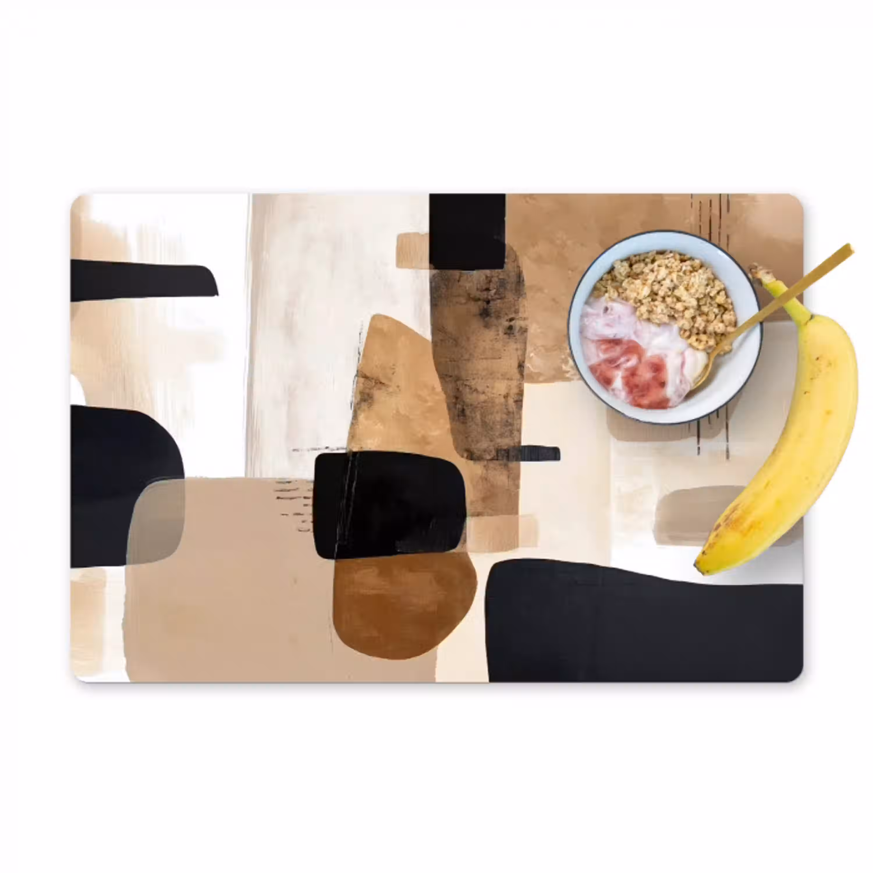 Vlakken - Abstract - Zwart - Strepen Placemat vinyl groot -zzzproduct_Kitchenyeah-website