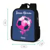 Voetbalvibes -  Verf - Roze - Blauw Rugzak - Zwart middel -productfoto_formaten