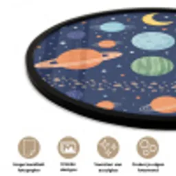 Ruimte - Planeten - Kleurrijk Fotolijst rond zonder passe partout klein -closeup_NL