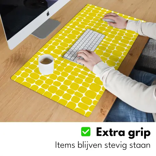 Stippen - Modern - Geel Muismat XXL klein 681 -sfeer3