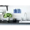 Aquarel - Grachtenpanden - Delfts - Blauw Muursticker klein -keuken