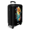 Surfplank Omringd door Bloemen Koffer - NBS - Handbagage middel -productfoto_3d