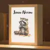 Wasbeer - Waterverf - Kleuren - Dieren - Kids Light Box met kabel (Kinderlampje) klein -zzz_3d_website