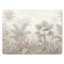 Jungle - Tropisch - Natuur -Vintage - Beige muismat rubber klein -3d