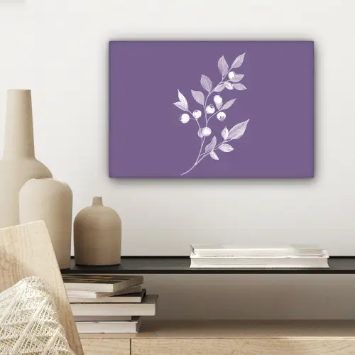 Tak - Sierlijk - Bladeren - Minimalistisch canvas 2cm klein -sfeer6