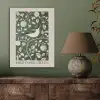 Groen - Vogel  - Bloemen PET vilt klein -sfeer2