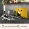 Toekan - Minimalistisch - Snavel - Oranje keuken achterwand spatscherm klein -usp_DE
