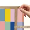 Stroken - Blauw - Patroon - Abstract Light Box met batterij (Wandlamp) middel -USP_websiteprintNL