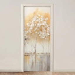 Bomen - Kunst - Acryl - Natuur deurposter klein -3d_beige