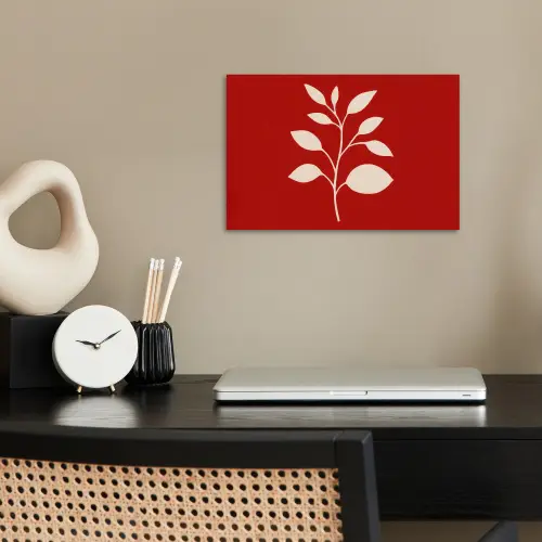 Silhouet - Bladeren - Tak poster papier klein -sfeer1