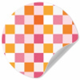 Patroon - Vierkant - Roze Wandcirkel behangsticker klein 186 -3d