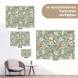 Roze - Vogels - Kleurrijk tuinposter los doek klein 239 -Xsfeer9_DE