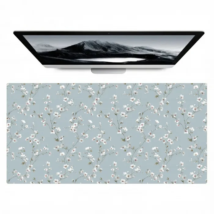 Klassiek - Bloemen - Blauw Muismat XXL klein 681 -zzz3d