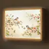 Takken - Bloemen - Vogeltjes - Roze Light Box met batterij (Wandlamp) middel -z3d_website