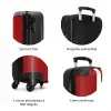 100 NBS - Handbagage koffer - Volwassenen Unisex middel zzzzzzzbolletjes_FR