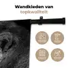 Leeuw tegen zwarte achtergrond in zwart-wit Wandkleed katoen middel -sfeer2