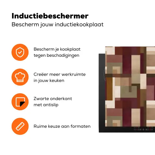 Modern - Geometrie - Kleurrijk Inductie beschermer vinyl 3mm klein 276 -zzzzzzz-td-ups