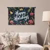 Feestelijk - Kerstgroet - Kleurrijk Wandkleed katoen middel -sfeer4