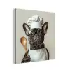 Bril - Hond - Kok aluminium wit klein -3d