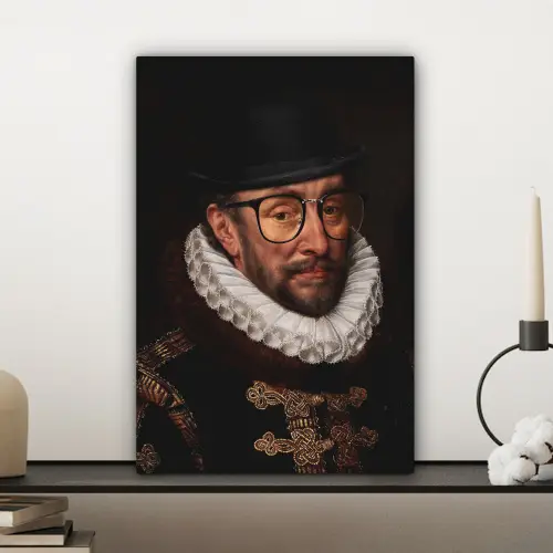 Willem van Oranje - Adriaen Thomasz - Bril canvas 2cm klein -sfeer6