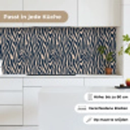 Zebra - Patroon - Blauw - Beige keuken achterwand 2 middel 871 -sfeer4_DE